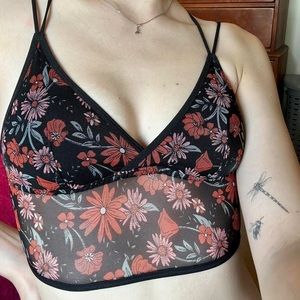 HOLLISTER black floral bralette